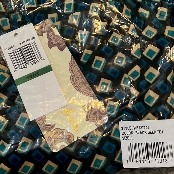 NWT! Band of Gypsies Band of the Free GENEVIEVE TEAL DIAMOND MINI DRESS. Large. - Picture 7 of 9